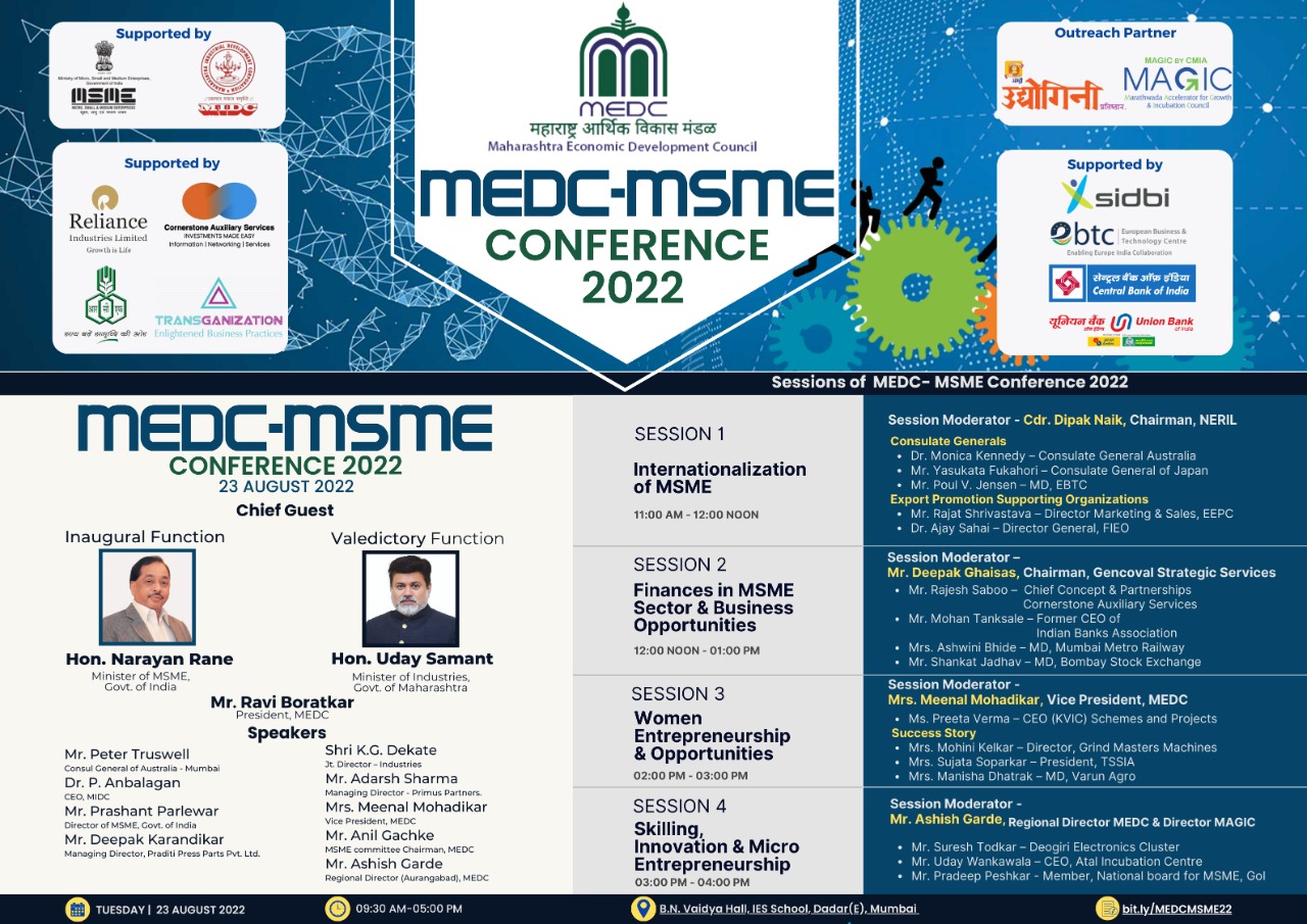 MEDC-MSME Conference 2022   Tuesday, 23 August 2022