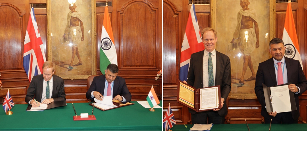 High Commissioner H.E. Vikram Doraiswami &  Permanent Under Secretary,  Home  Office Mr. Matthew Rycroft  signed & exchanged the letters for formalising the Young Professionals Scheme at India House - 9 January 2023
