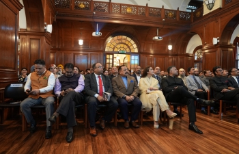 Live Telecast of #Mannkibaat100 at India House joined by Hon’ble Minister Dr. Jitendra Singh with Community members and officials of HCI, London. 