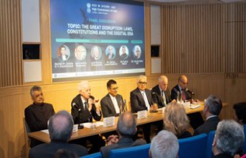 HCI London hosted a panel discussion on the topic: "The Great Disruption: Laws, Constitutions and The Digital Era" The panel moderated by Mr. Harish Salve, consisted of Hon'ble Chief Justice of India, Lord Justice Dingemans, Lord Thomas of Cwmgiedd, SGI Mr. Tushar Mehta, Sir Jeffrey Jowell KC.