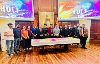 Team HCI London welcomed the members of Indian Student Community to India House to celebrate Holi.
